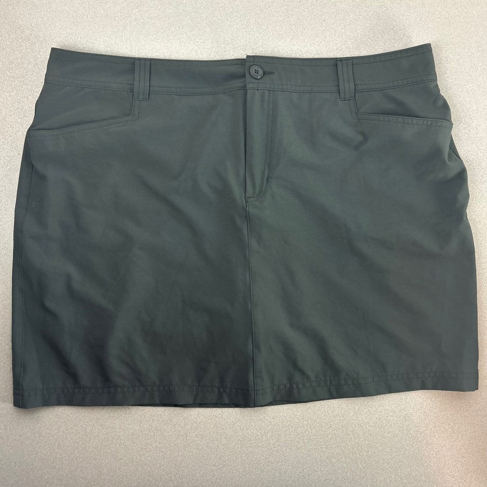 Eddie Bauer Adventurer 2.0‎ Skort Womens 16 Gray Stretch Hiking Golf Activewear